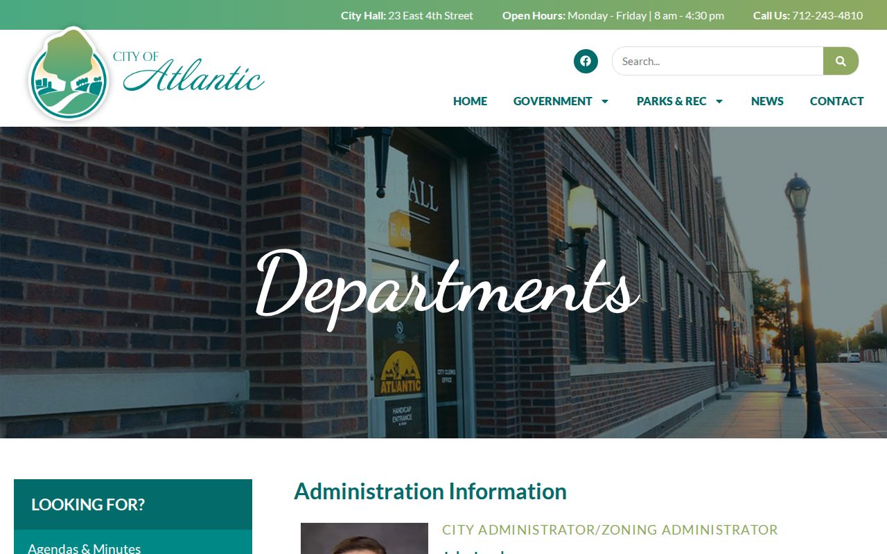 City of Atlantic police department contact information