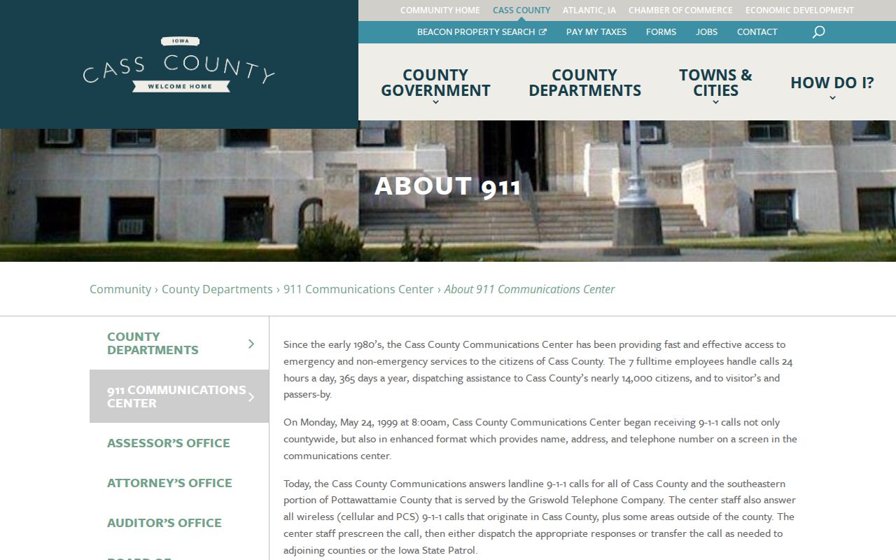 Cass County warrant records and IOWA System explanation